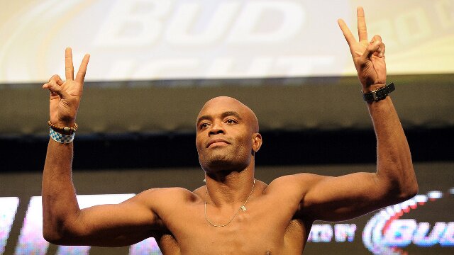 Anderson Silva at weigh in for fight with Chris Weidman