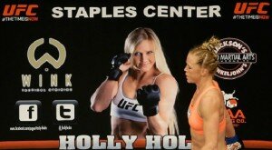 Holly Holm prior to first Octagon test against Raquel Pennington at UFC 184