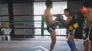  Watch A Muay Thai Fighter Kick Pads With Rifle-Like Speed 