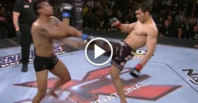 MMA Fighter Nearly Gets His Head Knocked Off With Devastating Kick to the Face