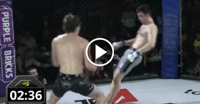 MMA Fighter's Body Instantly Goes Stiff After Being Drilled With Spinning Kick