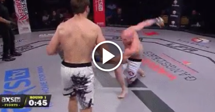 MMA Fighter Hilariously Fails At Spin Kick Attempt — Gets Brutally Knocked Out Later In Fight