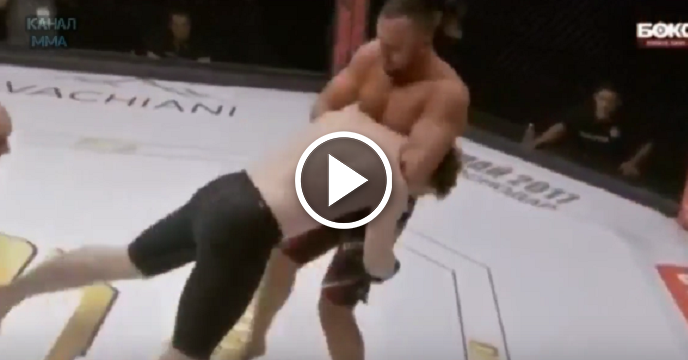 MMA Fighter Wins By Executing Insane Helicopter Guillotine