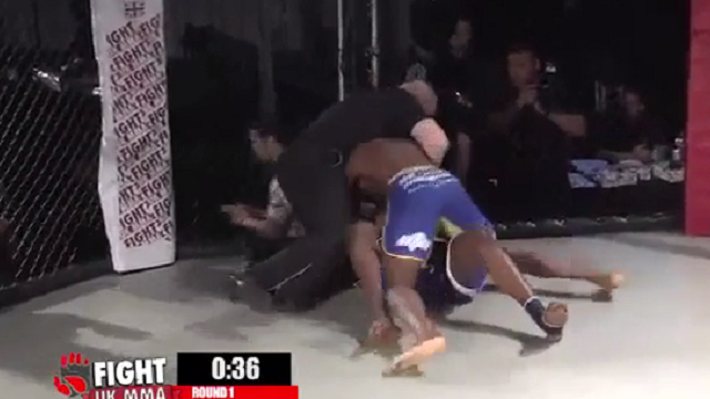 MMA Referee Chokes Fighter Who Won\'t Stop Pummeling Opponent After Bell