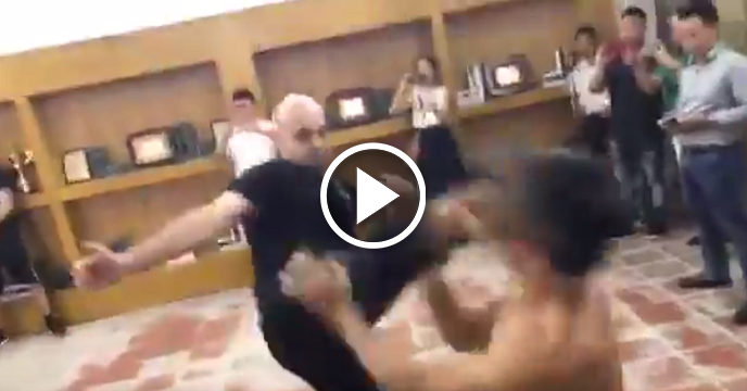 Wing Chun Fighter Knocks Karate Black Belt Out With Ferocious Head Kick