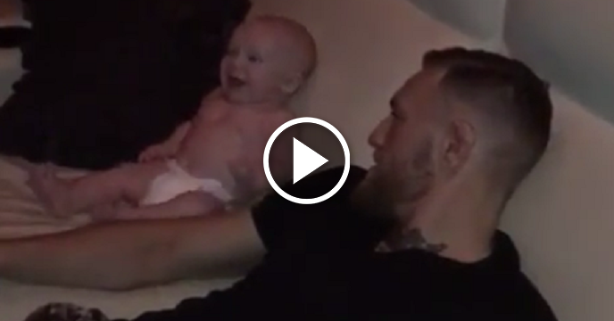 Conor McGregor Jr. Gets Excited While Watching MMA With Pops