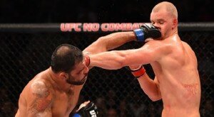 Antonio Rodrigo Nogueira punches Stefan Struve during heavyweight clash at UFC 190