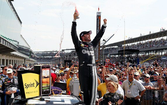 Jimmie Johnson wins the Brickyard 400, Writes his Name into the History Books