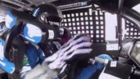 Watch Dale Earnhardt Jr. Briefly Drive Without Steering Wheel at Talladega