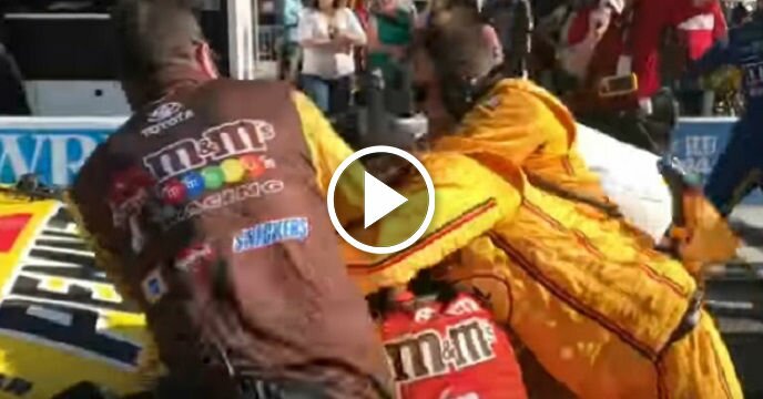 Kyle Busch Ends Up With a Bloody Face After Fight With Joey Logano