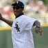 Scottie Pippen tosses a pitch at a Chicago White Sox Game