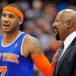 Carmelo Anthony and Mike Woodson