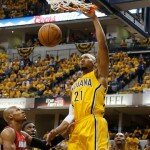 David West dunks during his impressive game one