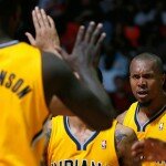 David West stares on as he leads him team through the playoffs