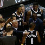 Brooklyn Nets team huddle