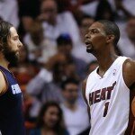 July 22, 2014: Steve Mitchell; Josh McRoberts will fit well alongside Chris Bosh in the Miami Heat's front court rotation.