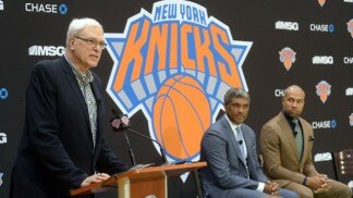 Phil Jackson, Derek Fisher, Steve Mills Knicks