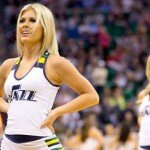 Oct 30, 2013; Salt Lake City, UT, USA; Utah Jazz dancers perform during the second half of an NBA game against the Oklahoma City Thunder at EnergySolutions Arena. Oklahoma City won 101-98. Mandatory Credit: Russ Isabella-USA TODAY Sports
