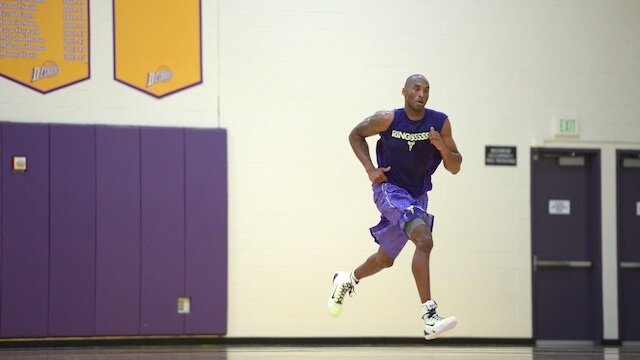 Kobe Bryant workout at Los Angeles Lakers Training Facility