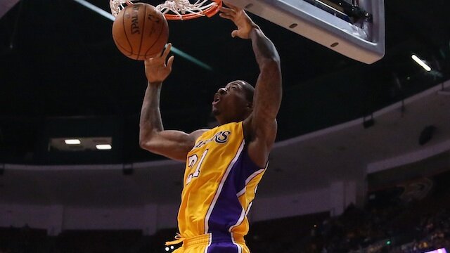 Ed Davis Slams it home for the Los Angeles Lakers