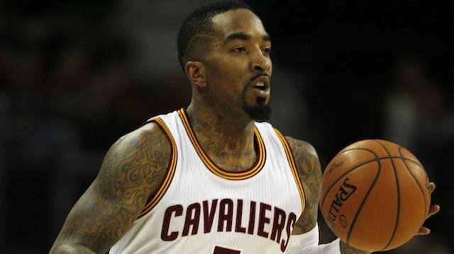 J.R. Smith of the Cleveland Cavaliers in action against the Houston Rockets during the first half of their game on January 7, 2015 at Quicken Loans Arena in Cleveland, Ohio. (Photo by David Maxwell/Getty Images)