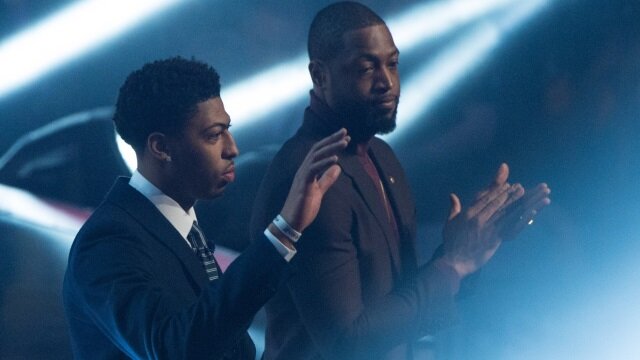 Dwyane Wade and Anthony Davis at All-Star Game