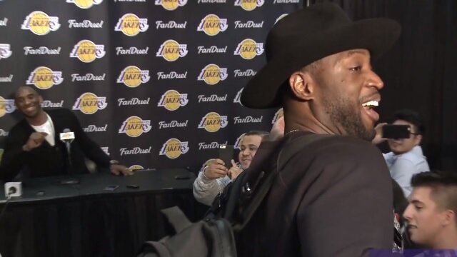Watch Dwyane Wade Crash Kobe Bryant\'s Press Conference