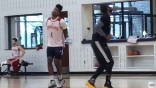 Kyrie Irving, Iman Shumpert Bust Out Their Version Of 'Running Man Challenge' — And It's Amazing
