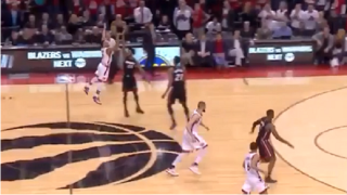Kyle Lowry Nails Half-Court Buzzer Beater And Dwyane Wade Can't Believe It