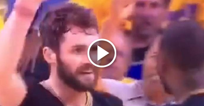 Kevin Love Attempts To Give LeBron James High-Five, Gets Scolded Instead