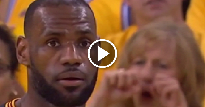 Golden State Warriors Fan Mocks LeBron James With Crying Hand Gesture