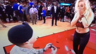 Rockets' Dancer Thinks She's About to Be Dunked on By Mascot But She Gets Surprise of a Lifetime