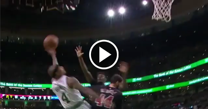 Isaiah Thomas Drains Absurd Off-Balance Shot While Falling to the Floor