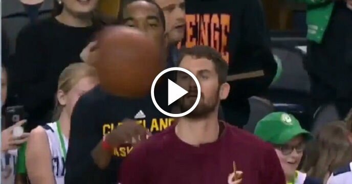 Kevin Love Takes a Flying Basketball to the Face During Warmups, J.R. Smith Plays Doctor
