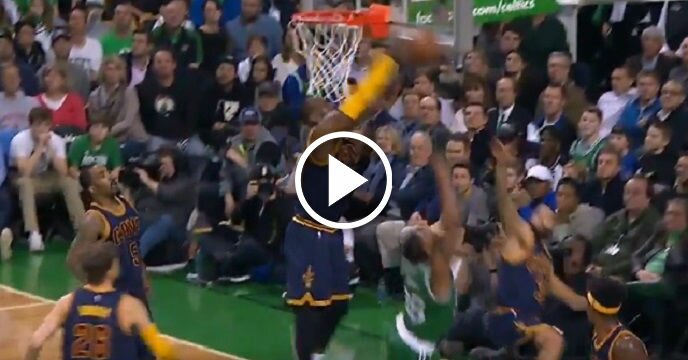 LeBron James Daps Up Some Fans After Swatting Marcus Smart's Shot Into Another Universe