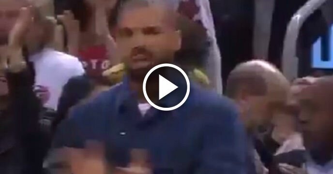 Drake Gives Serge Ibaka a Standing Ovation After Massive Rejection to End First Quarter