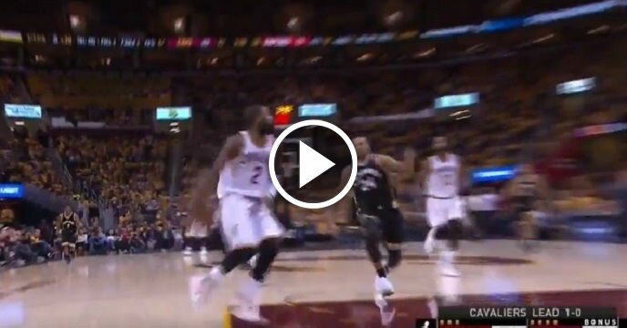 Kyrie Irving Casually Hits LeBron James With a Behind-the-Back-Pass For a Monster Jam
