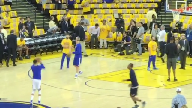 Steph Curry Drains 5 Straight Half Court Shots During Golden State Warriors Warmups