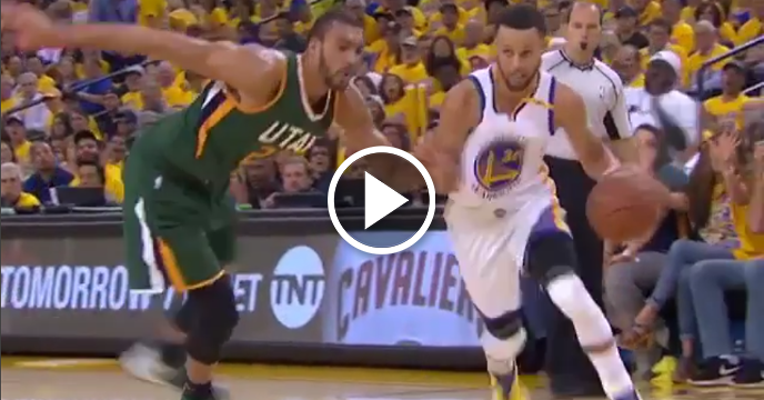 Steph Curry Spins Rudy Gobert Around Twice Before Driving & Finishing at the Rim