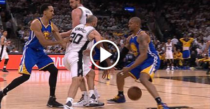 Spurs' Manu Ginobili Brilliantly Nutmegs Warriors' David West With Pinpoint Precision