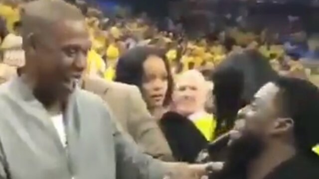 Picture of Jay-Z and Kevin Hart Laughing It Up at Game 1 of NBA Finals Is Fake