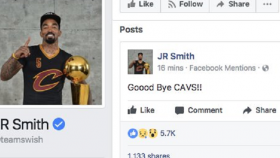 J.R. Smith Says He Was Hacked After Social Media Account Posts He's Leaving Cavs