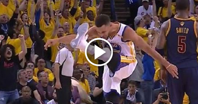 Steph Curry High-Steps It After Sinking One Of His Six 3-Pointers In Warriors' Win over Cavs