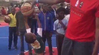 Sixers Big Man Joel Embiid Ruthlessly Holds Ball Where Little Kid Can't Reach It Before Rejecting His Shot