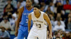 Anthony Davis faces off against Kevin Durant