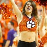 CLEMSON, SC - JANUARY 13: A Rally Cat cheers during the game between the Clemson Tigers and the North Carolina Tar Heels at Littlejohn Coliseum on January 13, 2010 in Clemson, South Carolina. (Photo by Kevin C. Cox/Getty Images)