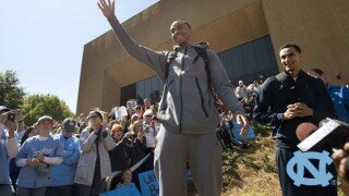  UNC Basketball Returns Home To Warm Reception At Dean Dome 