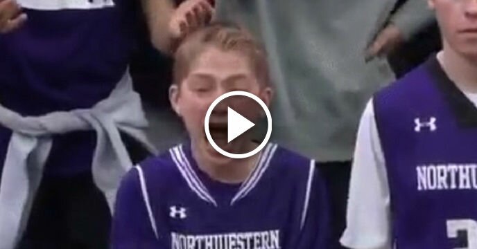 Little Northwestern Fan Bursts Out Into Tears After Refs Screw Wildcats