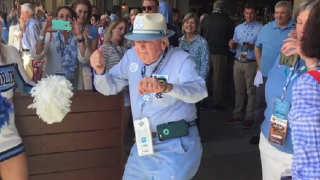 81-Year-Old North Carolina Alum Busts Smooth AF Dance Moves At Final Four