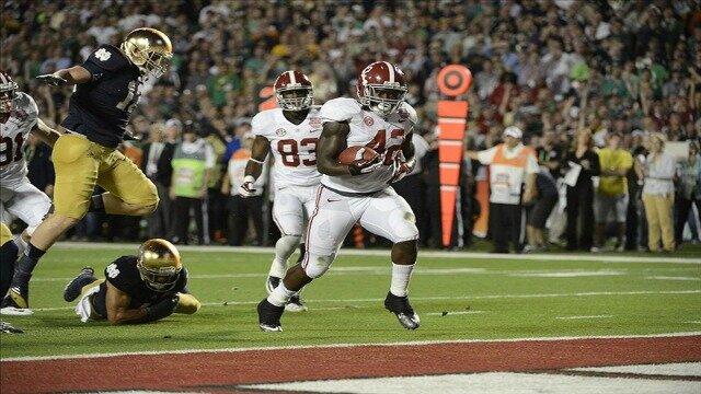 Eddie Lacy to Declare for NFL Draft after Back-to-Back Titles at Alabama?